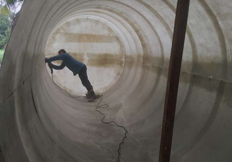 estação de tratamento de esgoto construcao